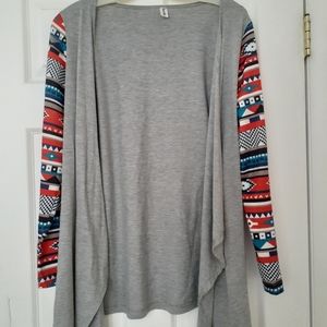 Drape-front open cardigan Ladies' size L, EUC